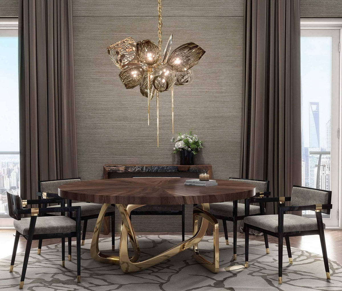 Britannica Glass Chandelier Horizontal – Glass detail 21