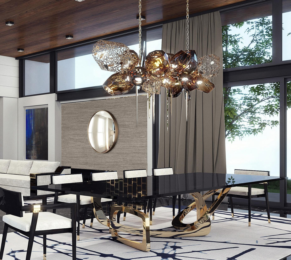 Britannica Glass Chandelier Horizontal – Glass detail 22