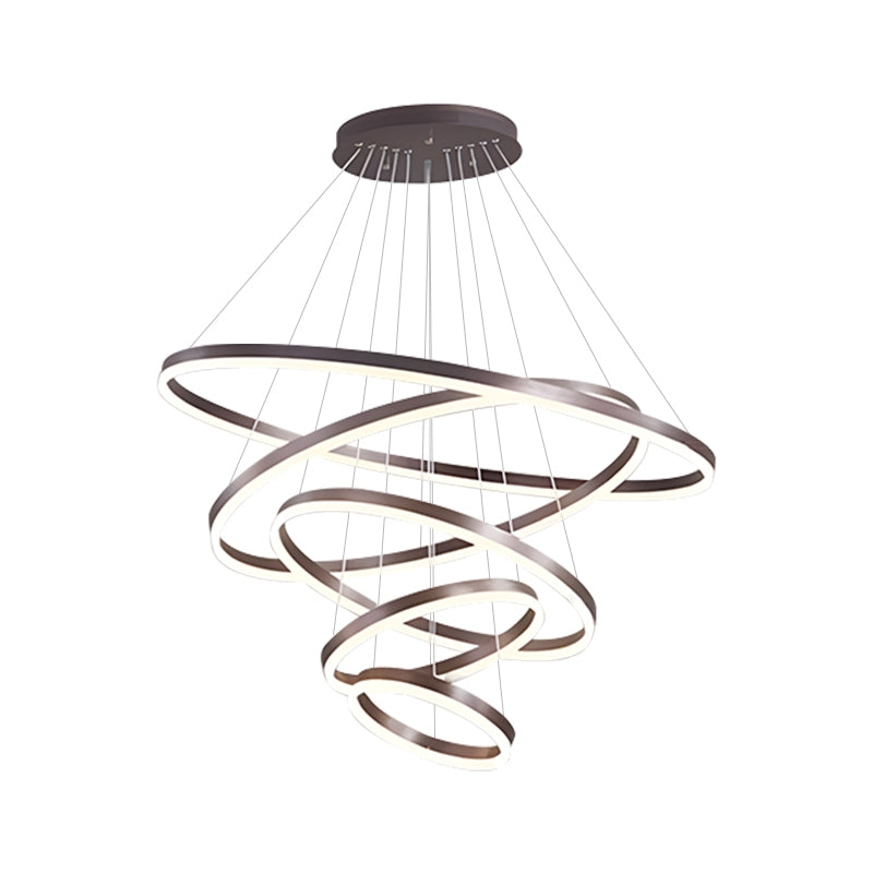 Tiered Ring Chandelier with Multi-Layer Rings – detail 27