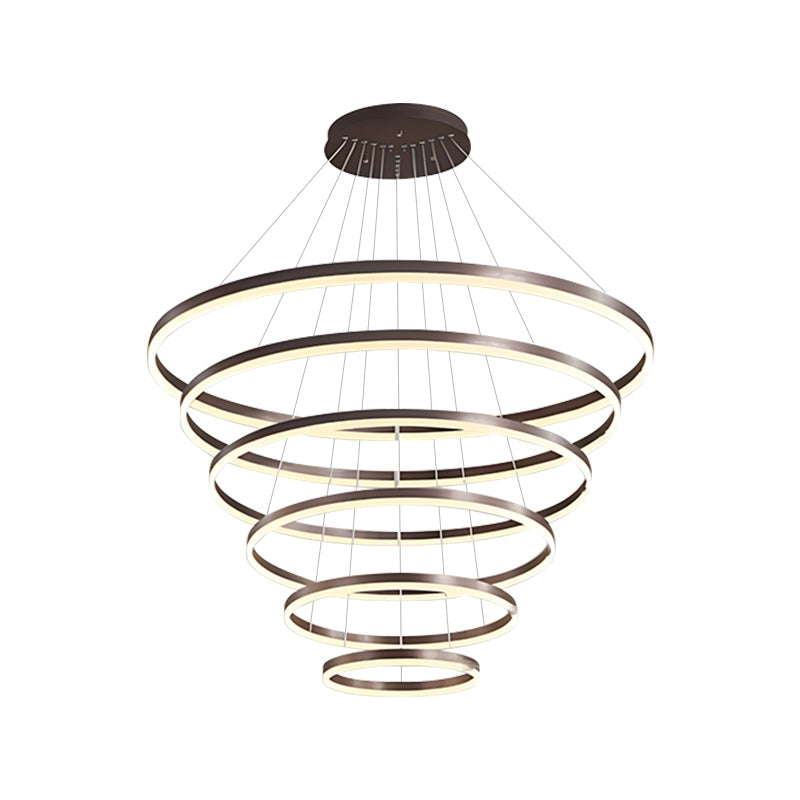 Tiered Ring Chandelier with Multi-Layer Rings – detail 31