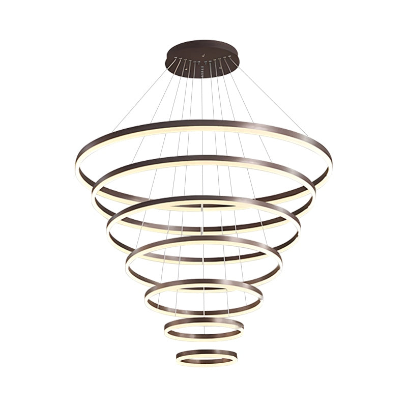Tiered Ring Chandelier with Multi-Layer Rings – detail 34