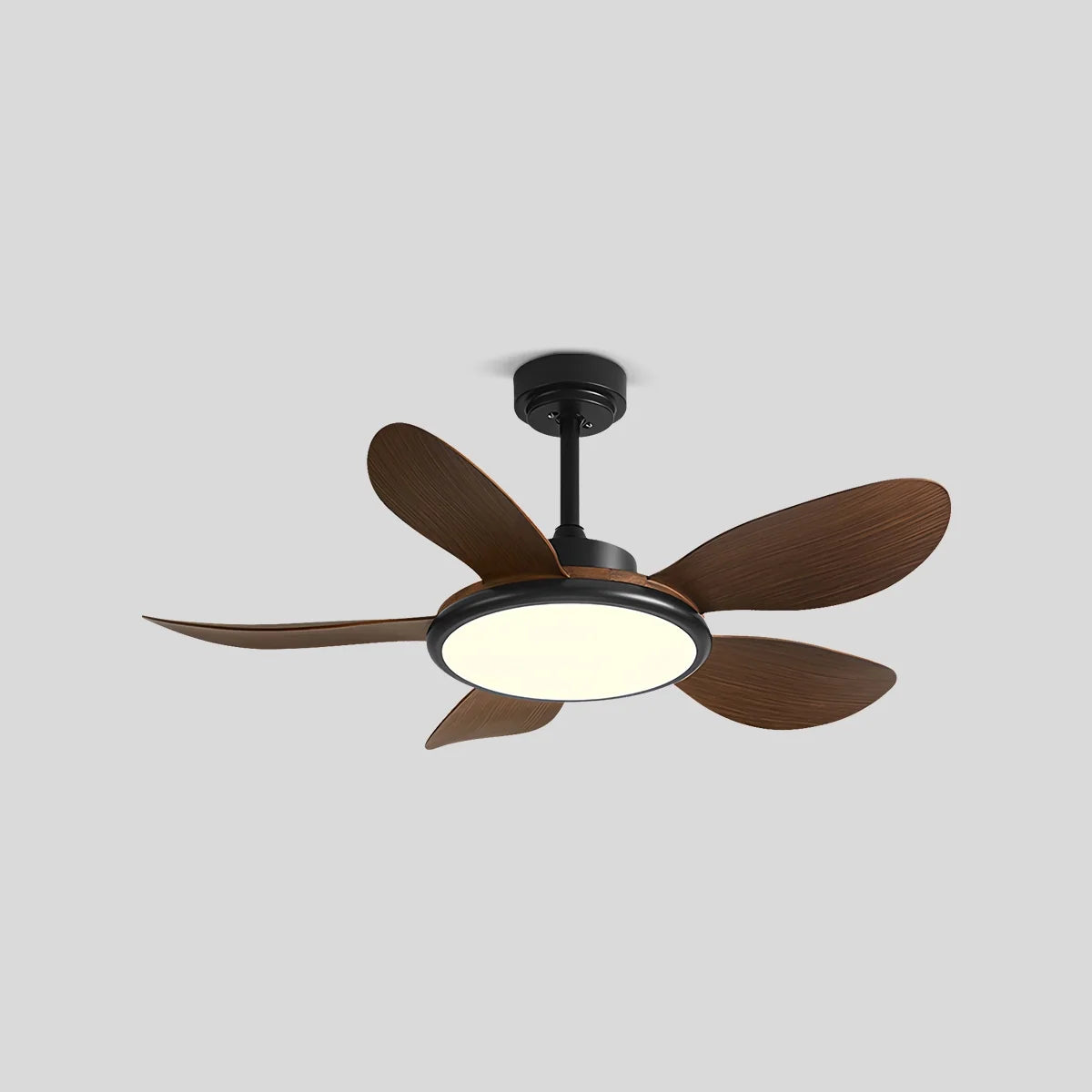5-Blade Wood Ceiling Fan with Light for Living Room – Wood detail 3
