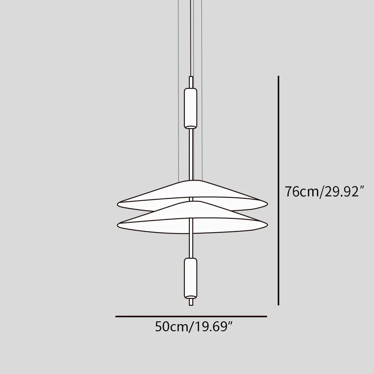 Layered Disc Iron Pendant Light for Dining Room – Iron detail 19