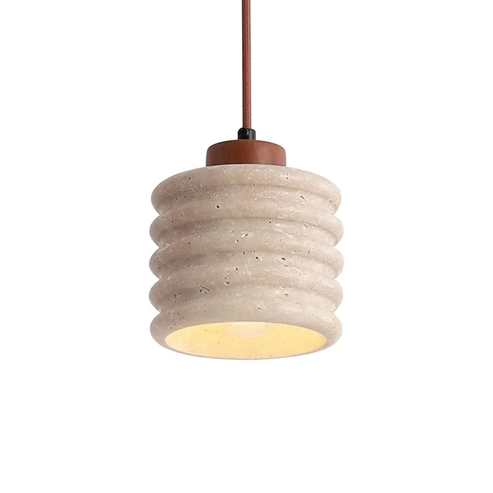 Candeeiro Column Travertine Pendant Lamp