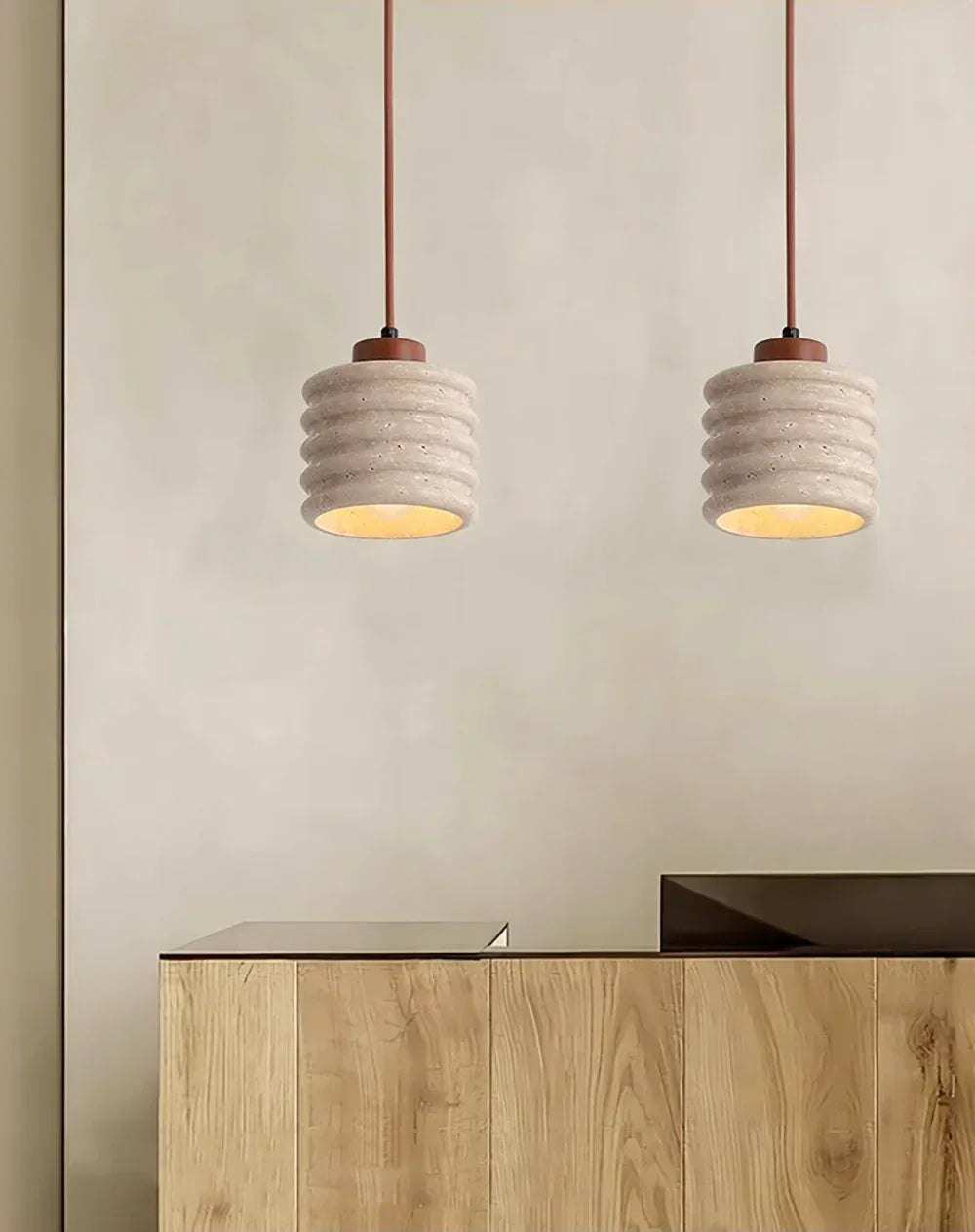 Candeeiro Column Travertine Pendant Lamp – Travertine detail 14