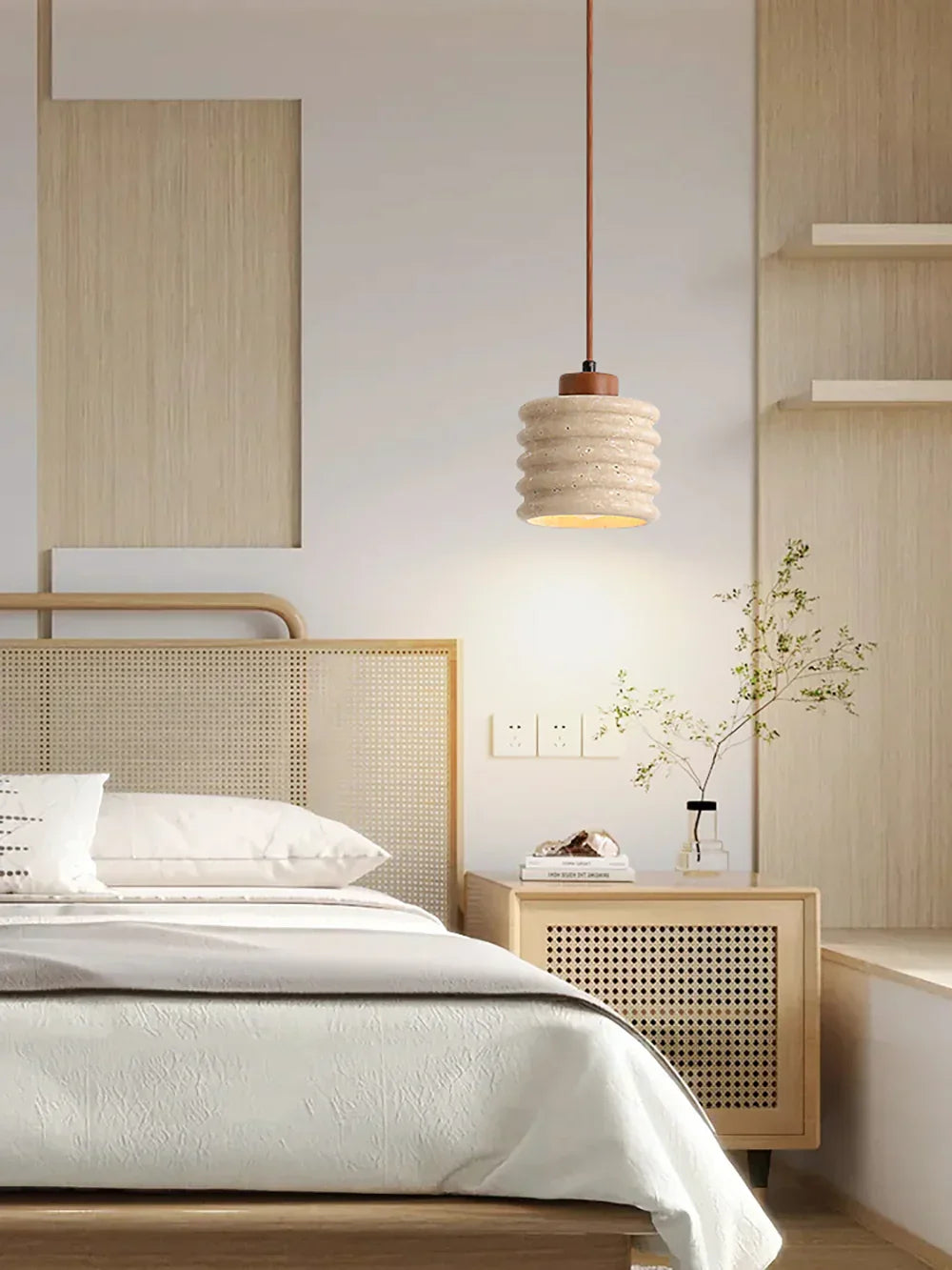 Candeeiro Column Travertine Pendant Lamp – Travertine detail 5