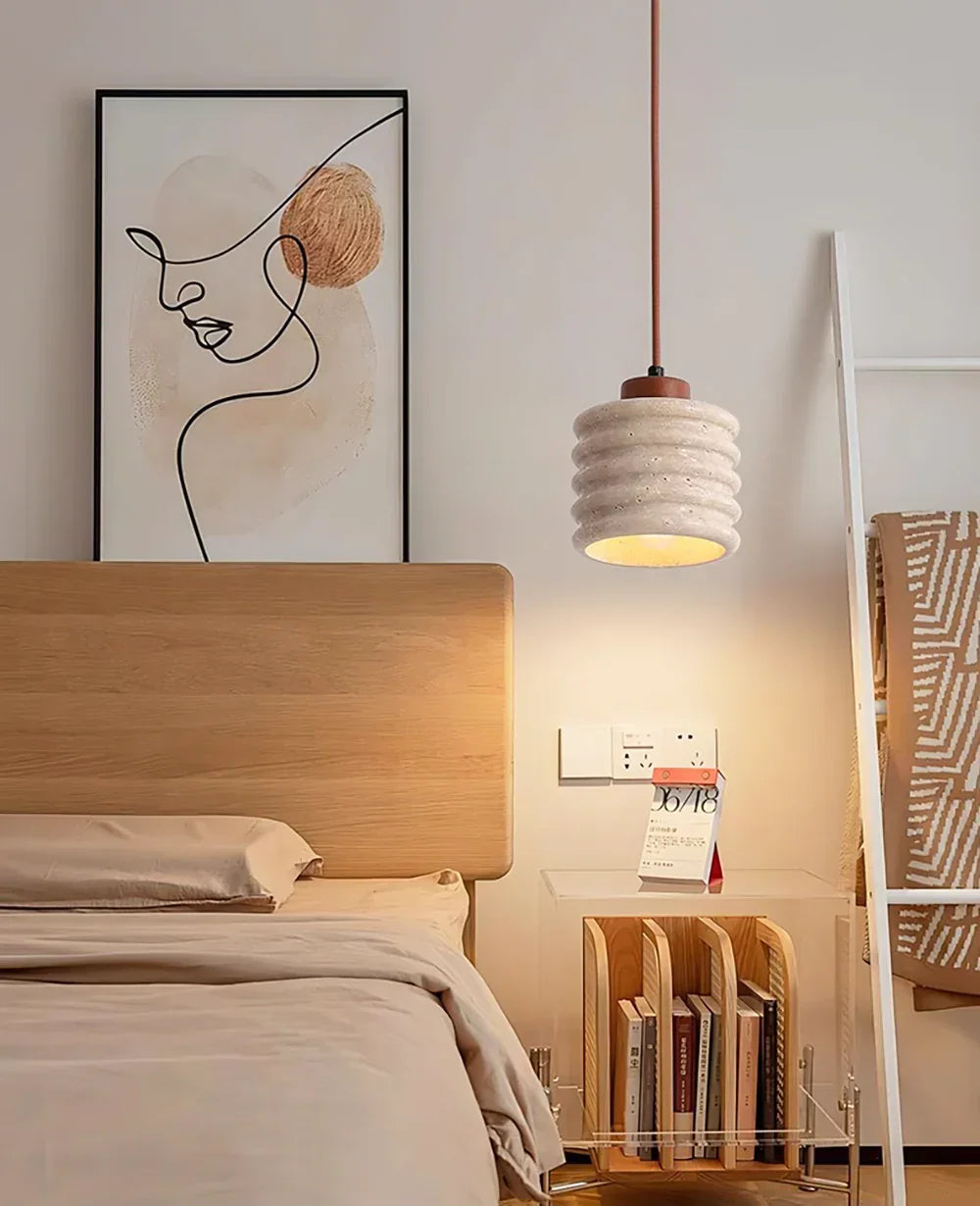 Candeeiro Column Travertine Pendant Lamp – Travertine detail 11