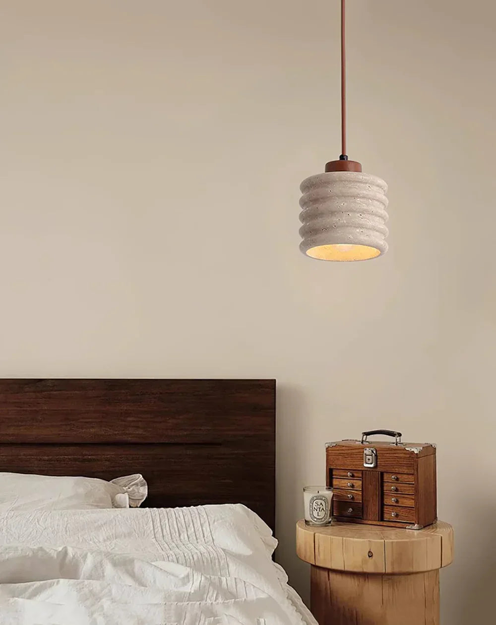 Candeeiro Column Travertine Pendant Lamp – Travertine detail 13