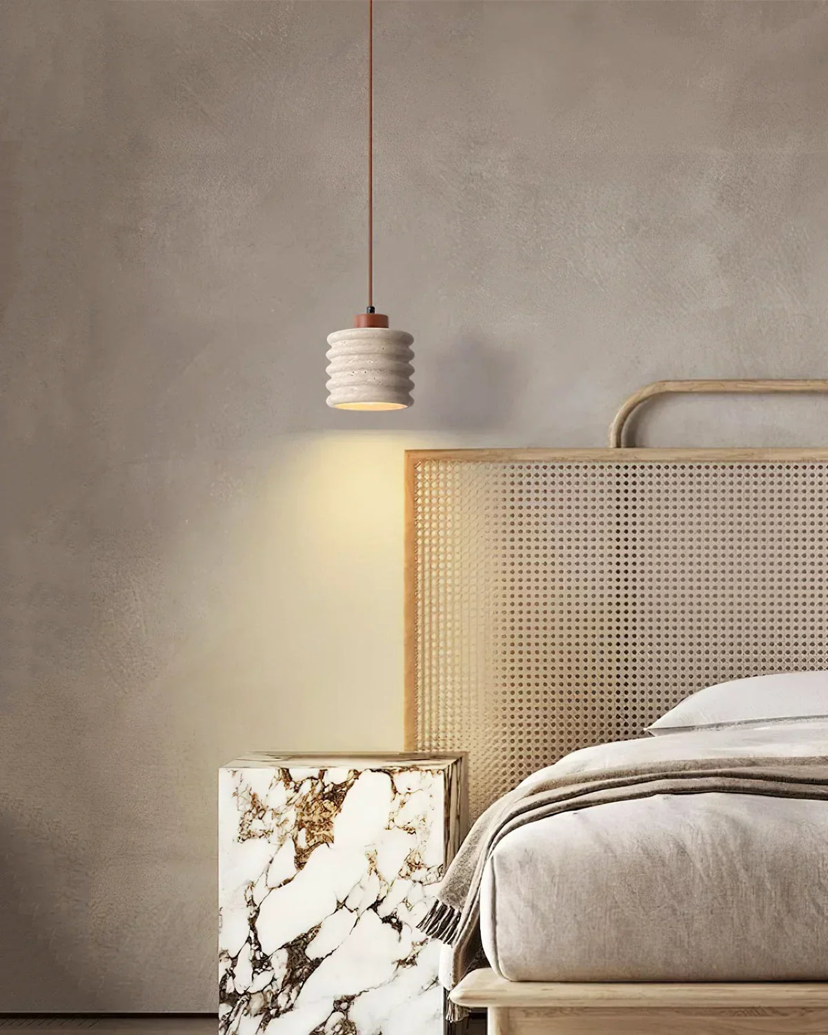 Candeeiro Column Travertine Pendant Lamp – Travertine detail 8