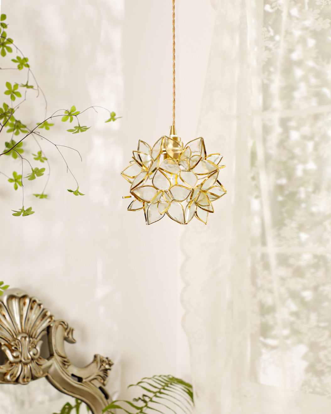 Capiz Pendant Lamp for Dining Table – detail 5