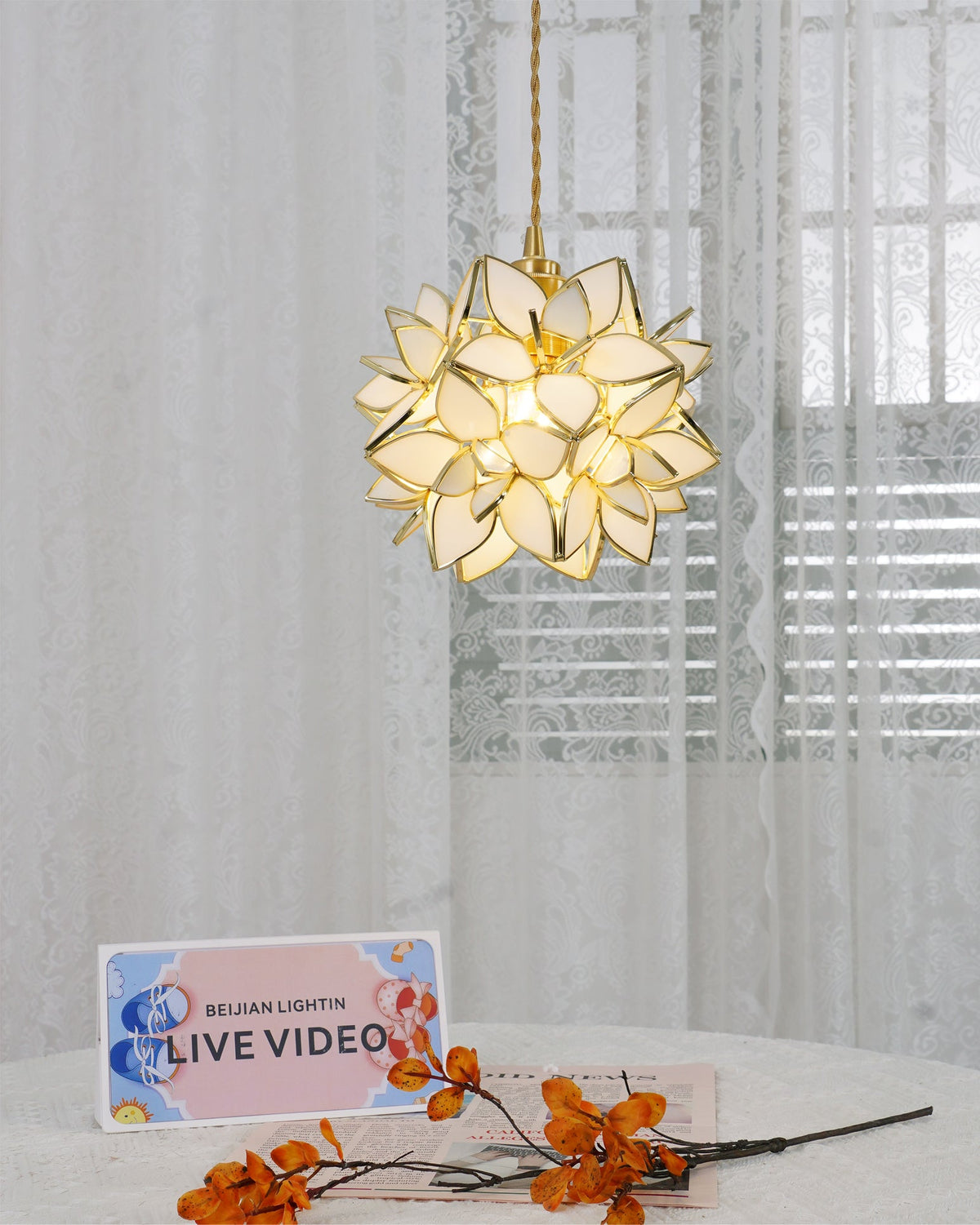 Capiz Pendant Lamp for Dining Table – detail 14