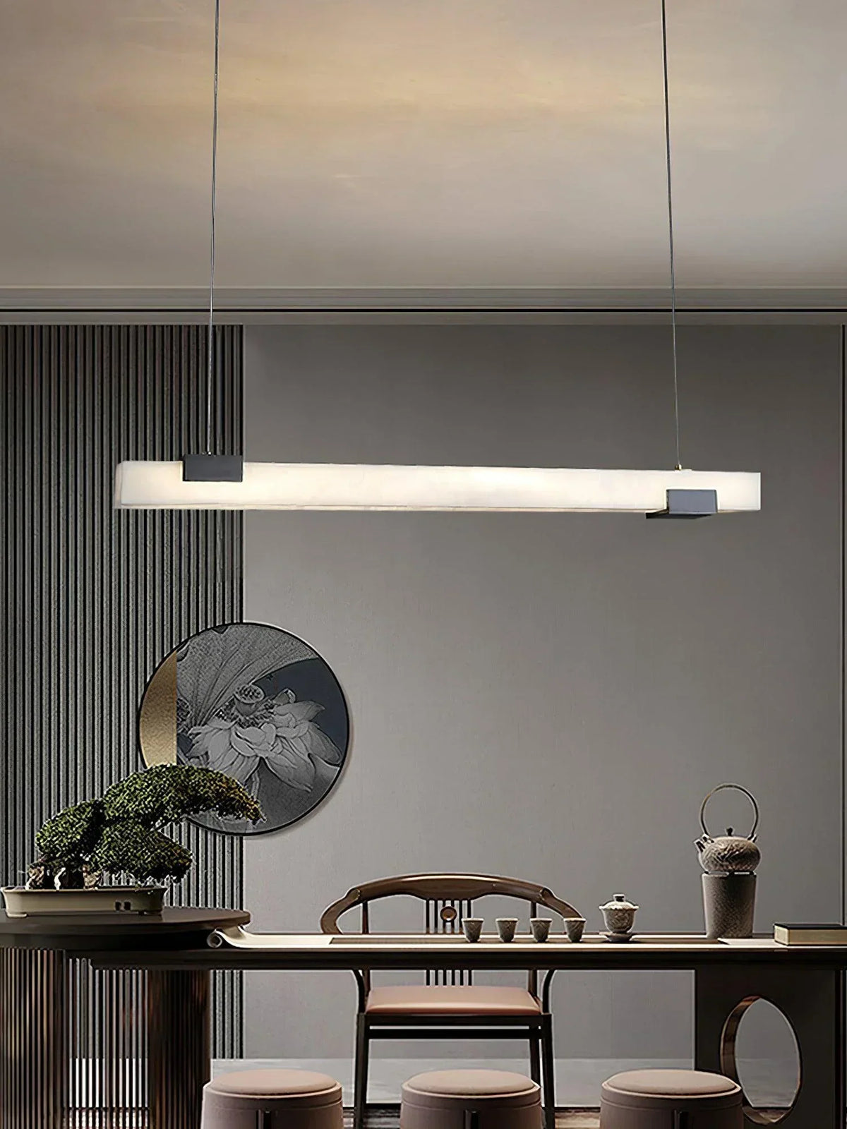 Cary Alabaster Strip Pendant Light – Alabaster detail 9