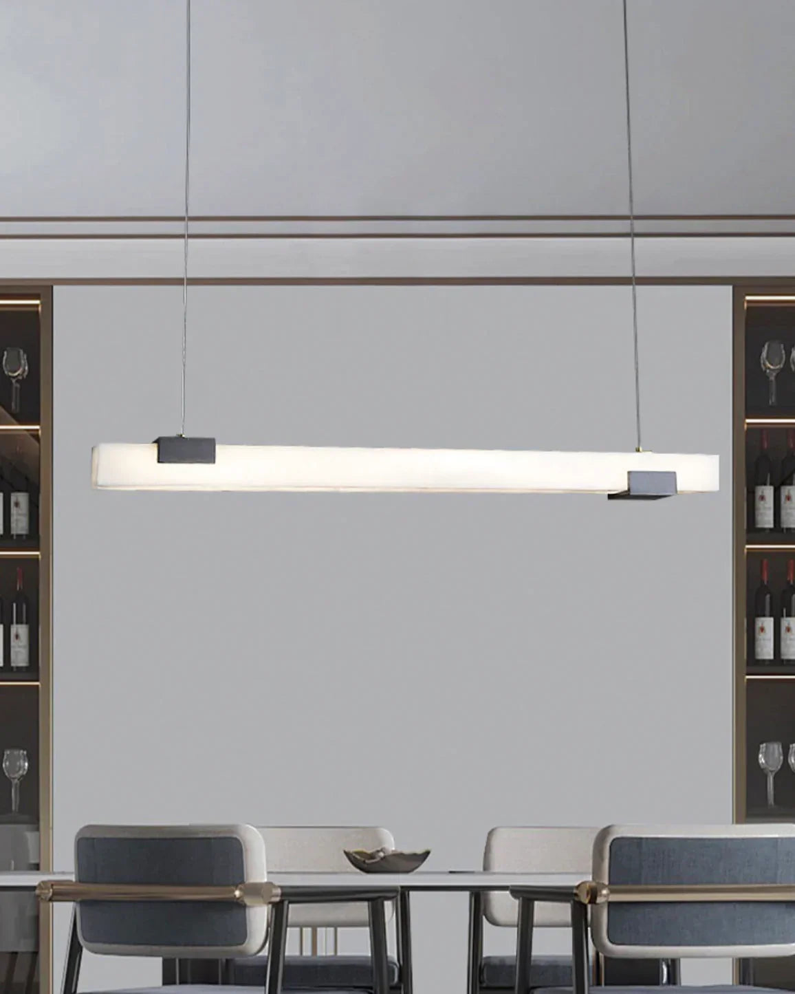 Cary Alabaster Strip Pendant Light – Alabaster detail 12