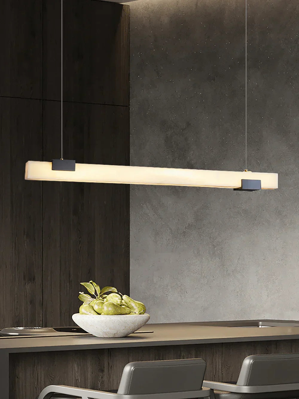 Cary Alabaster Strip Pendant Light – Alabaster detail 5