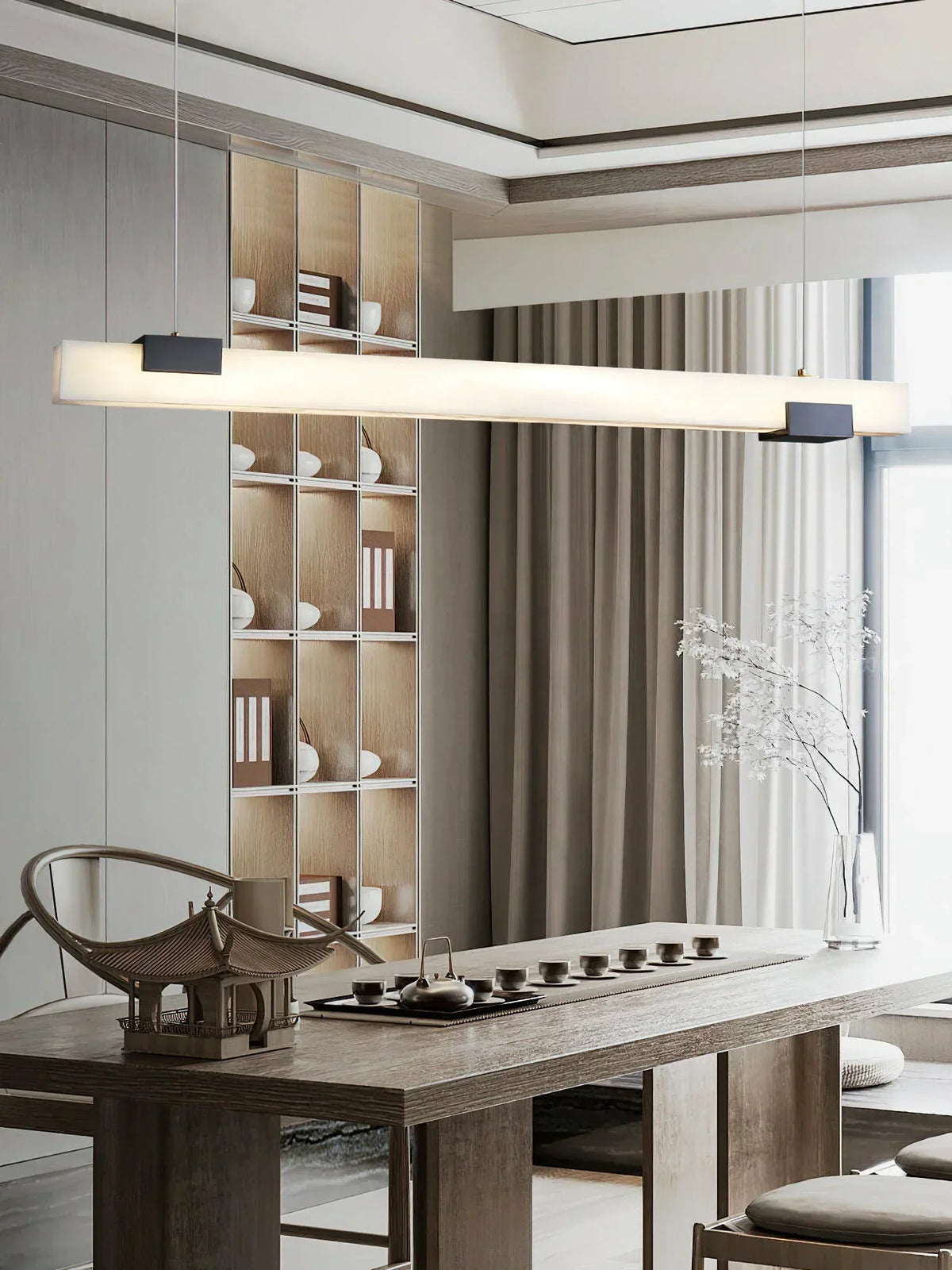 Cary Alabaster Strip Pendant Light – Alabaster detail 4