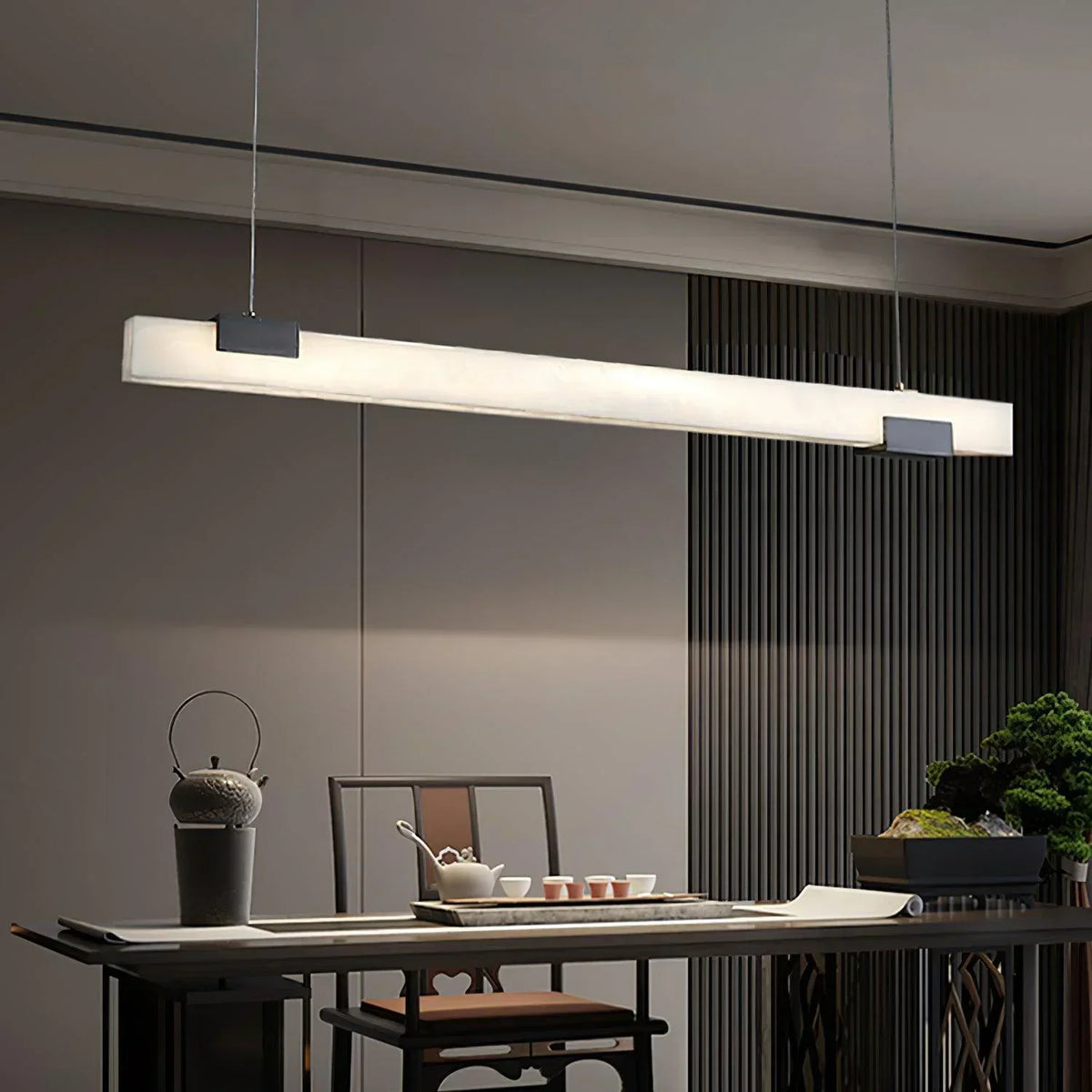Cary Alabaster Strip Pendant Light – Alabaster detail 10