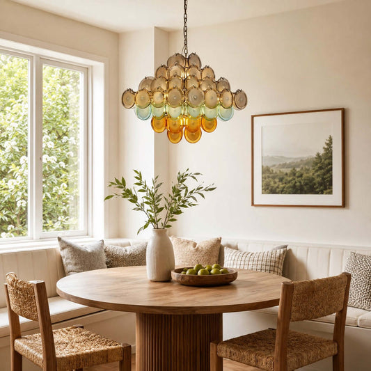 Murano Multicolor Circular Glass Chandelier