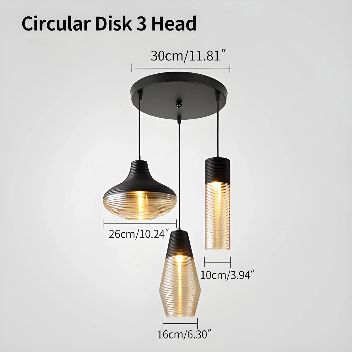 Industrial Style Glass Pendant Light for Kitchen – Glass detail 14