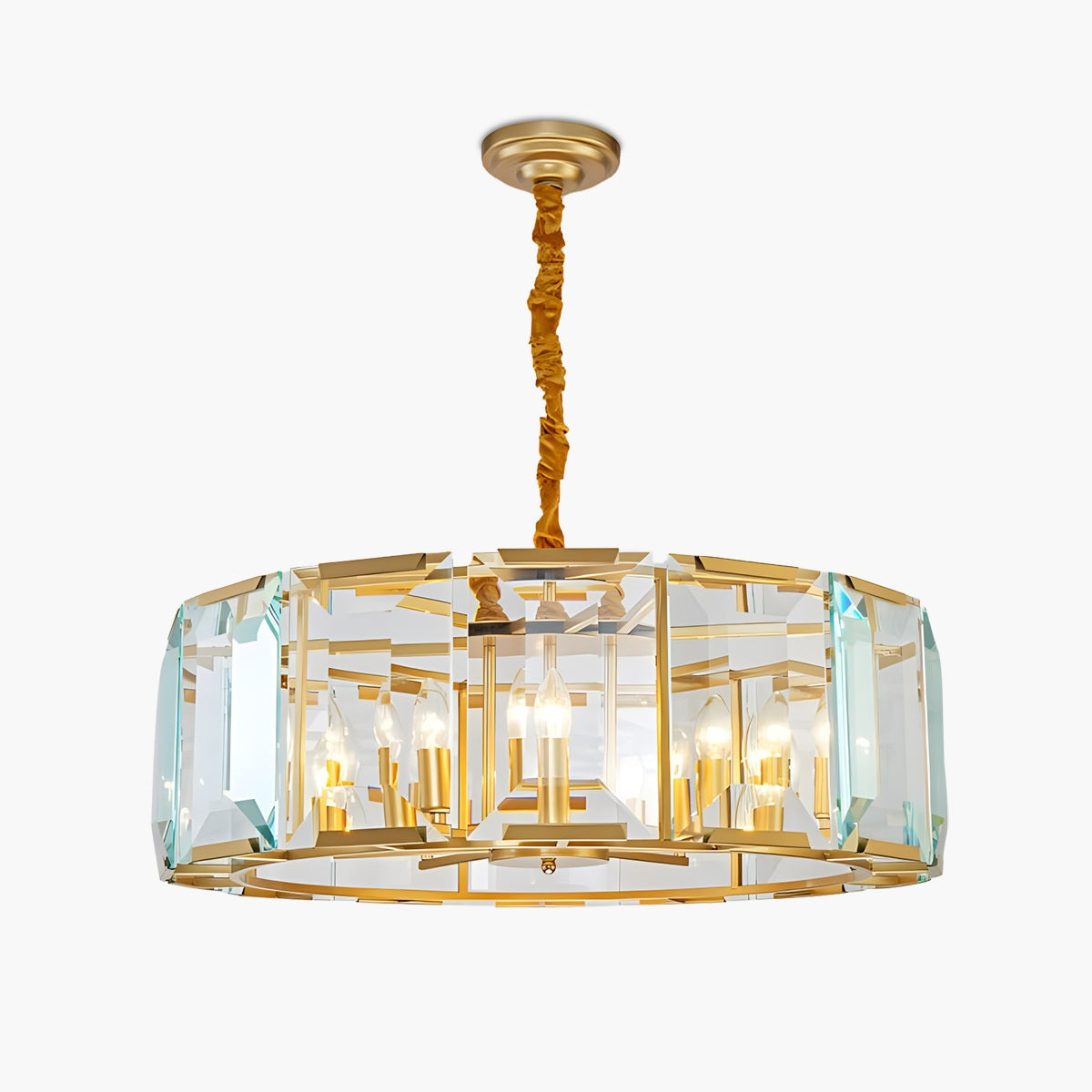 Circular Glass Chandelier for Dining Room