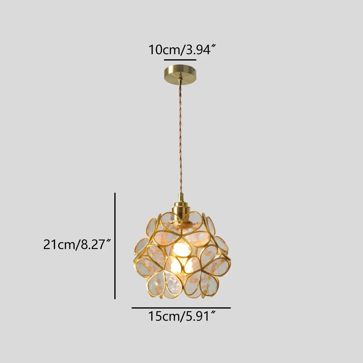 Cherry Blossom Stained Glass Pendant Light – Glass detail 12