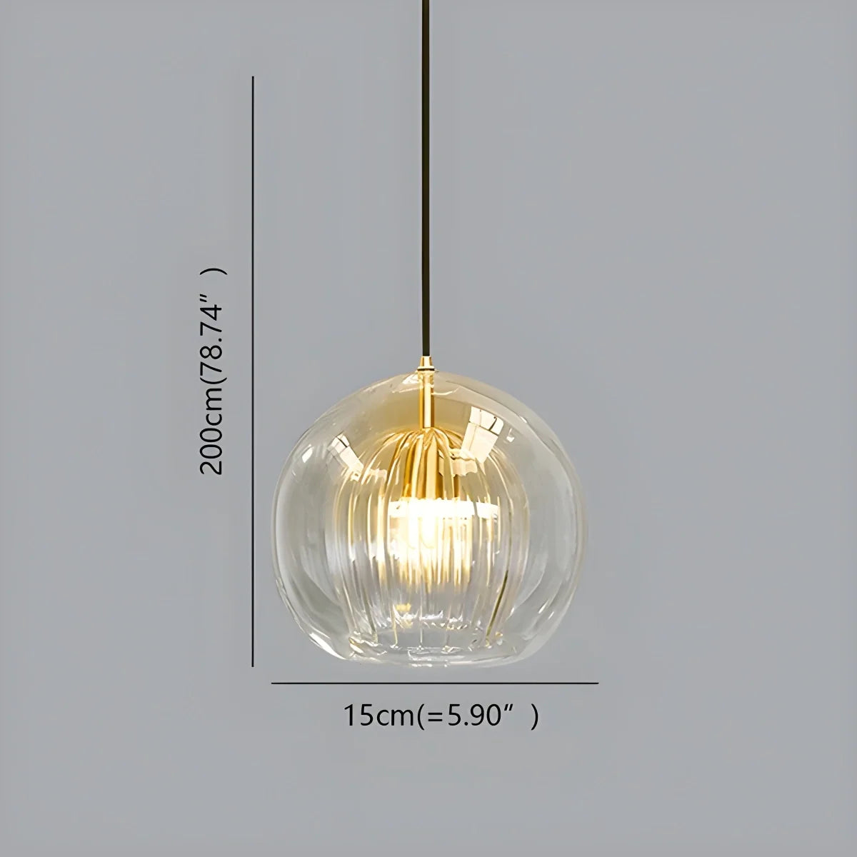 Nordic Glass Globe Pendant Light for Modern Interiors – Glass detail 4