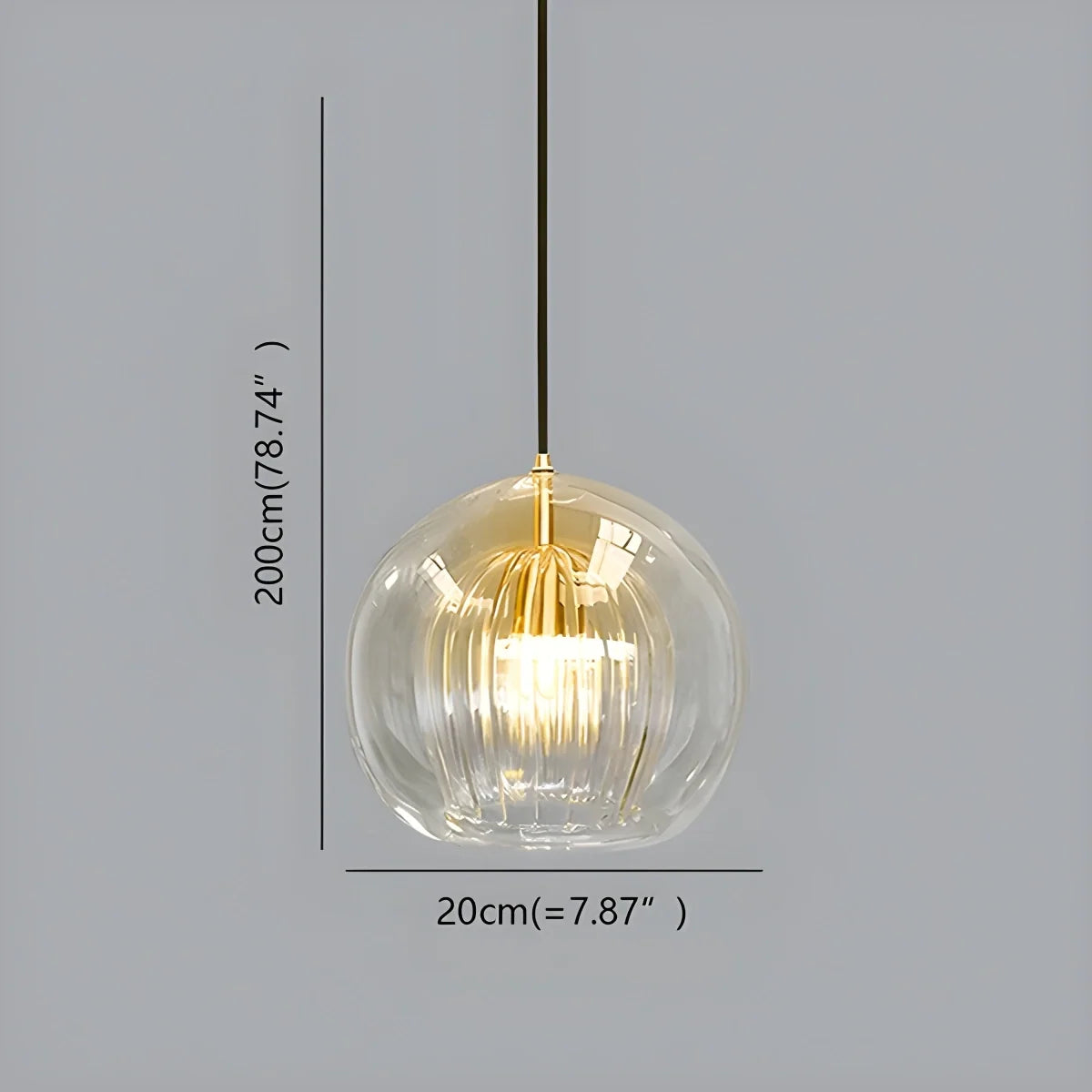 Nordic Glass Globe Pendant Light for Modern Interiors – Glass detail 5
