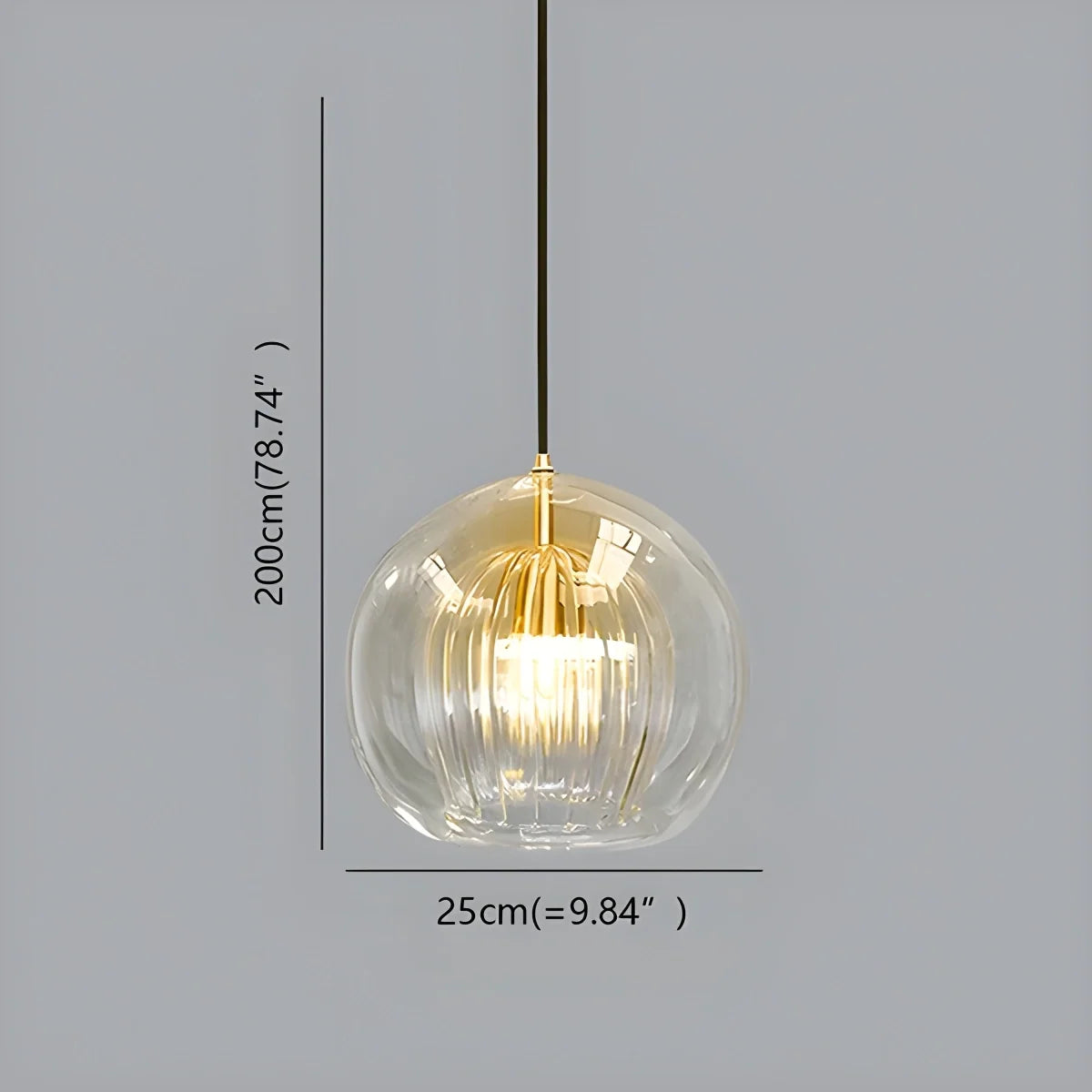 Nordic Glass Globe Pendant Light for Modern Interiors – Glass detail 6