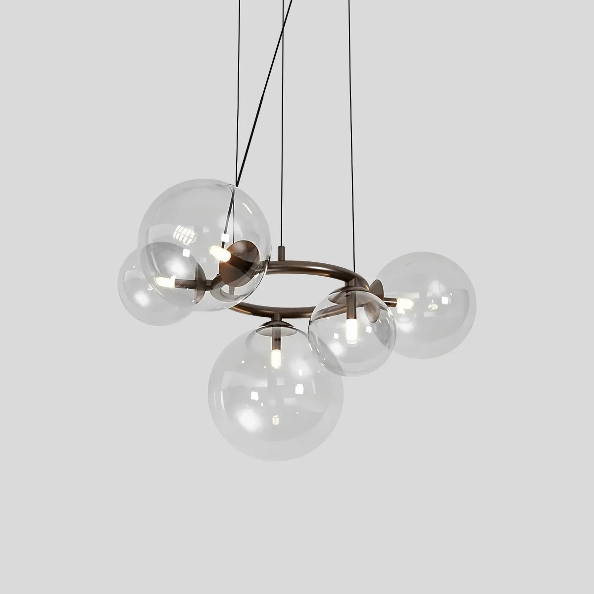 Luxurious Single-Tone Glass Spheres Chandelier – Glass detail 15