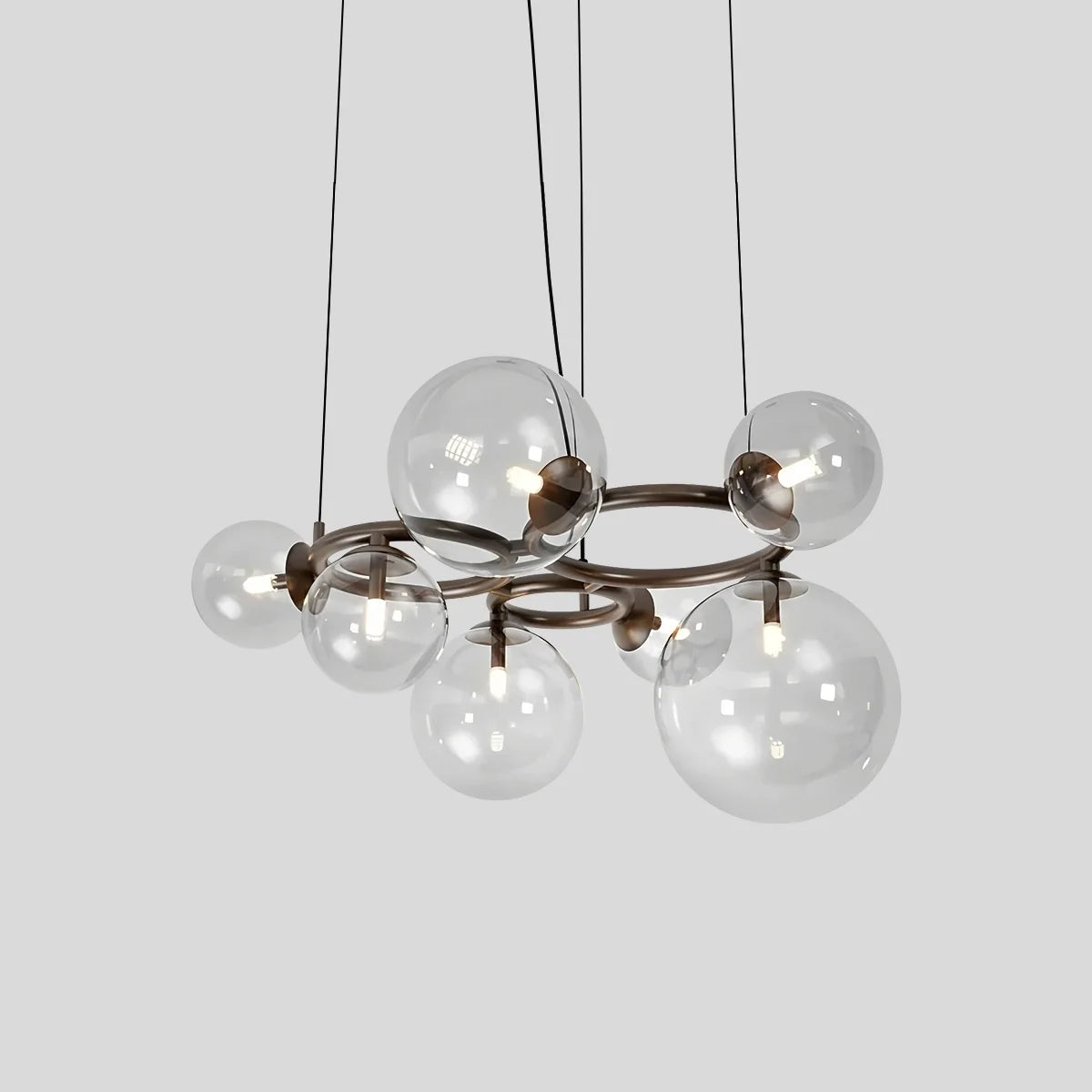 Luxurious Single-Tone Glass Spheres Chandelier – Glass detail 18