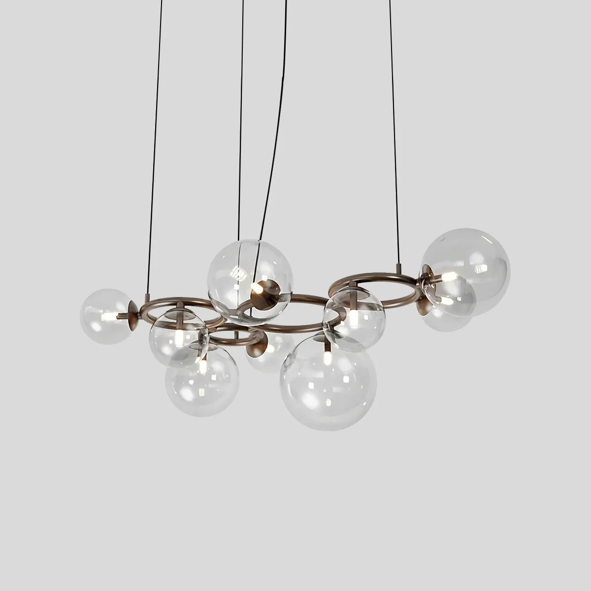 Luxurious Single-Tone Glass Spheres Chandelier – Glass detail 21