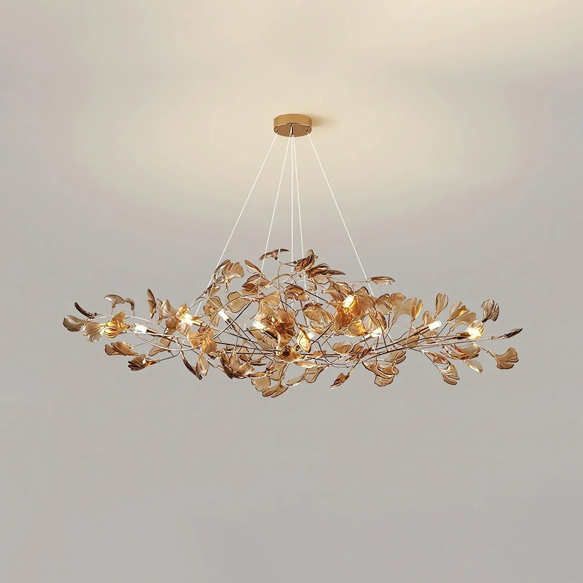 Acrylic Ginkgo Leaf Chandelier for Dining Area – Acrylic detail 11