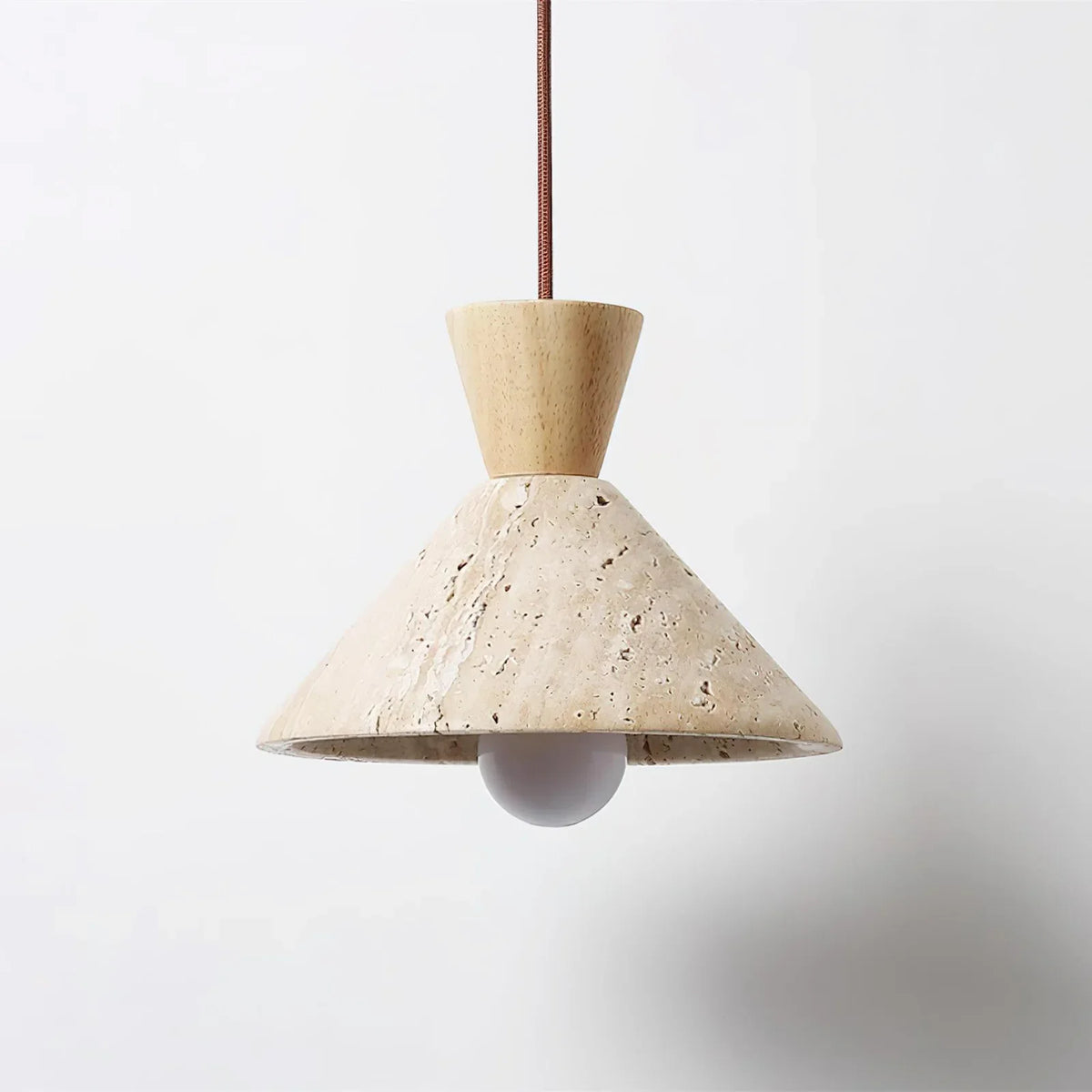 Cone Forma Travertine Pendant Lamp – Travertine detail 12