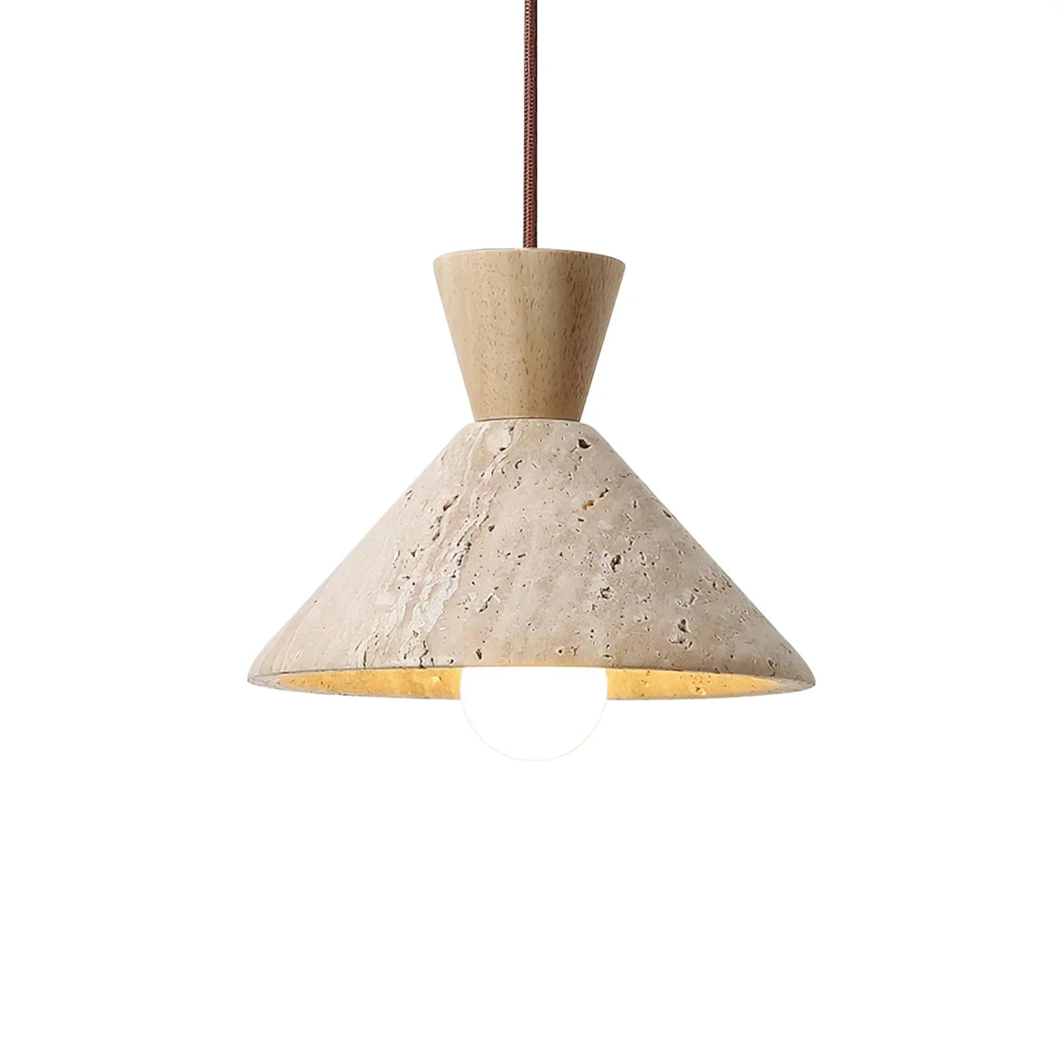 Cone Forma Travertine Pendant Lamp – Travertine detail 17