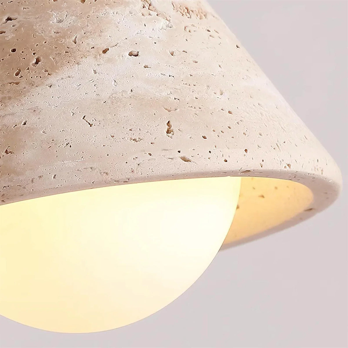 Cone Kayla Travertine Ceiling Light – Travertine detail 10