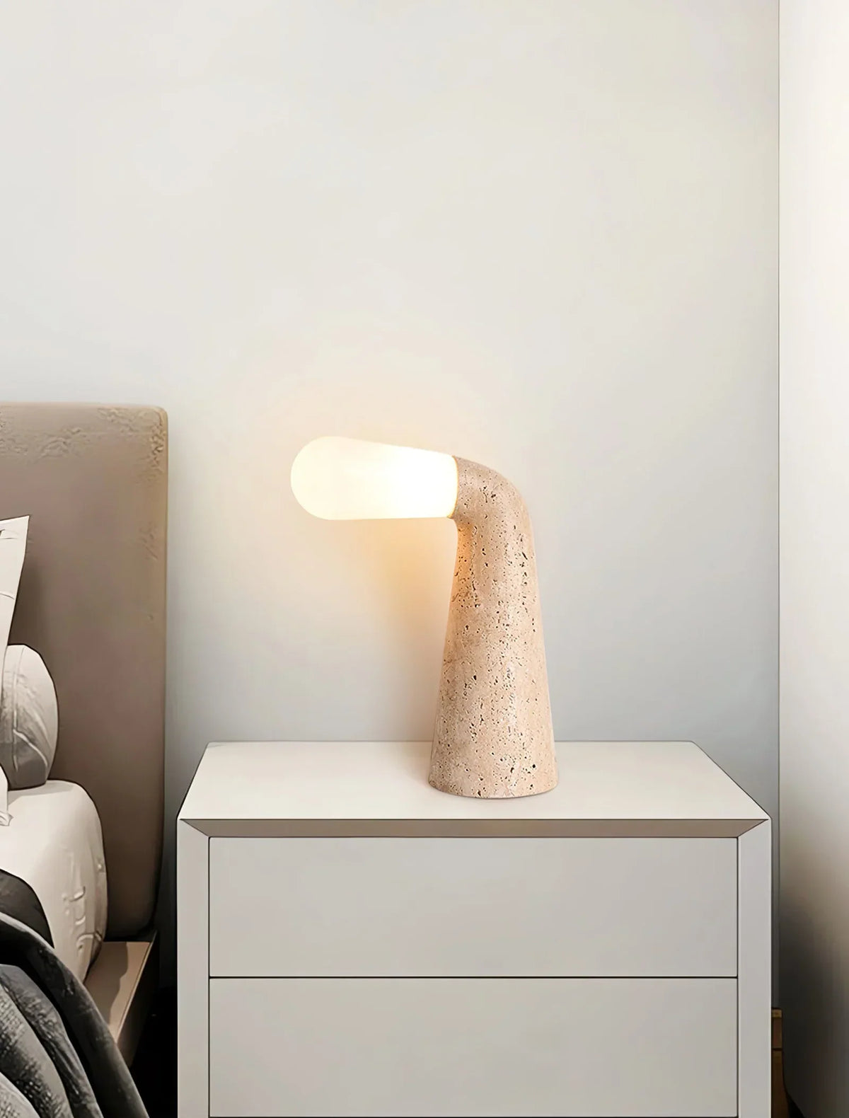 Cone Nilo Travertine Table Lamp – Travertine detail 5
