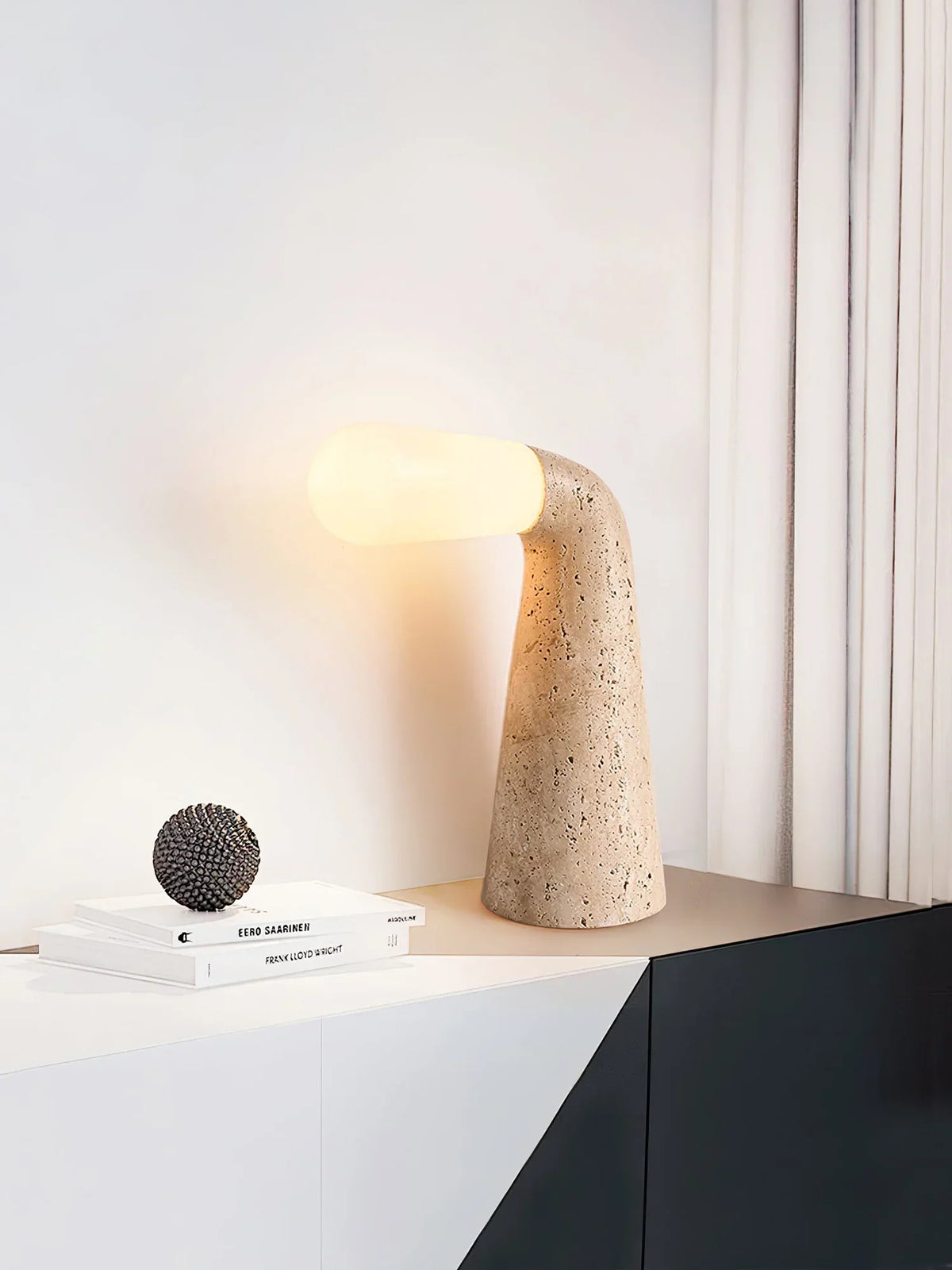 Cone Nilo Travertine Table Lamp – Travertine detail 6