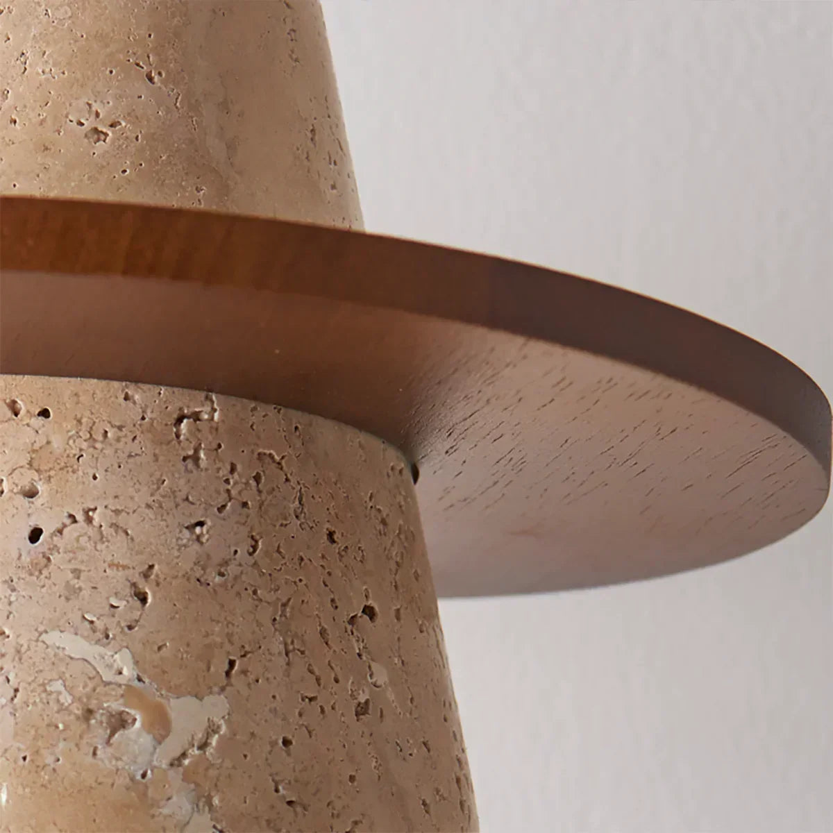 Conical Travertine Ring Pendant Lamp – Travertine detail 15