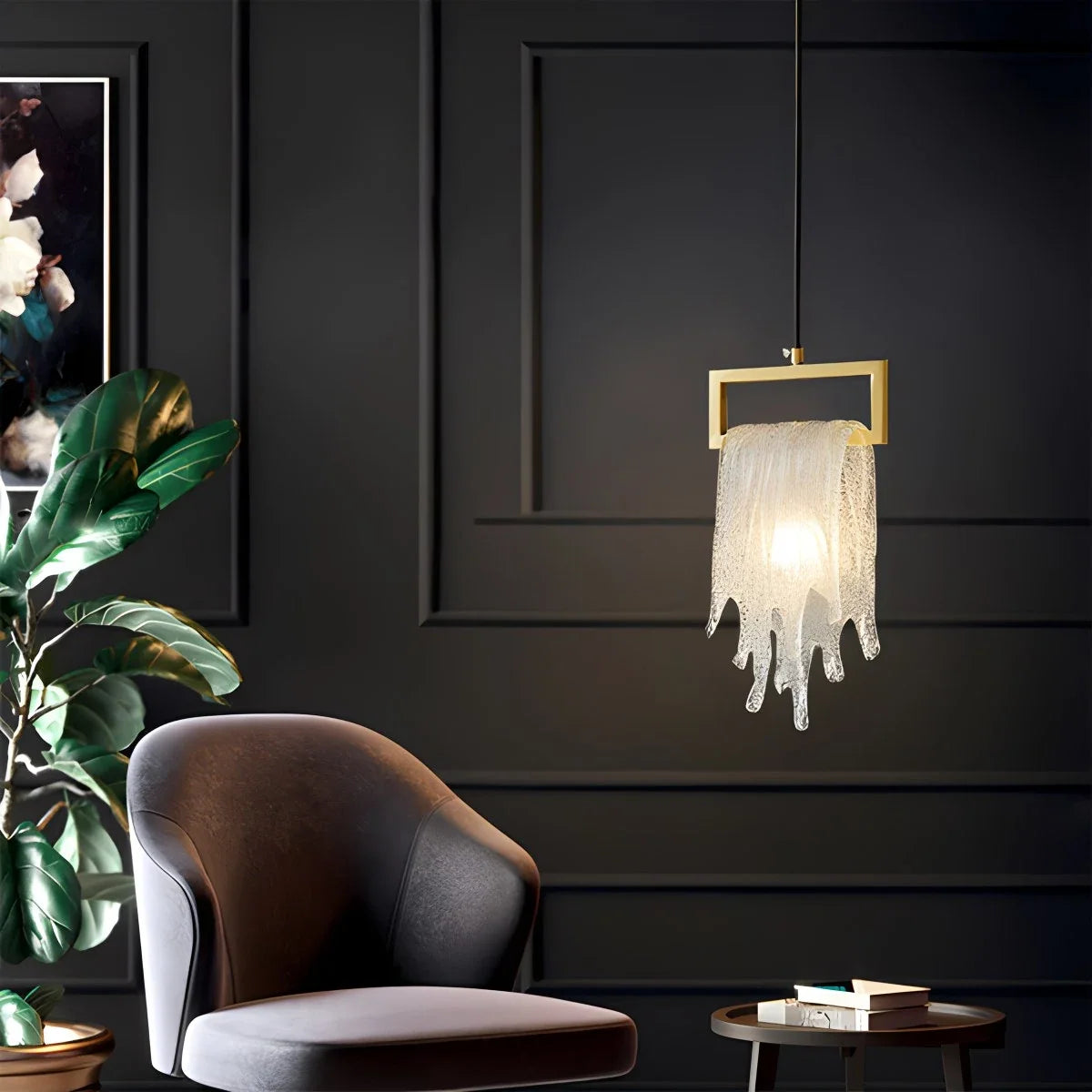 Copper Crystal Pendant Light Multiple Styles Available – Crystal detail 9