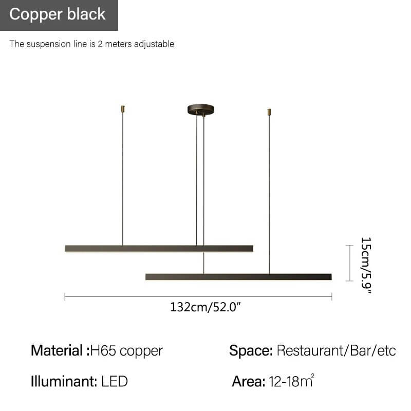 All Copper Minimalist Chandelier for Dining & Living Rooms – Copper detail 14