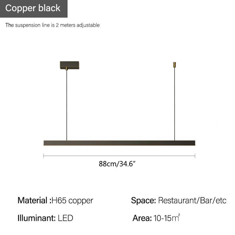All Copper Minimalist Chandelier for Dining & Living Rooms – Copper detail 4