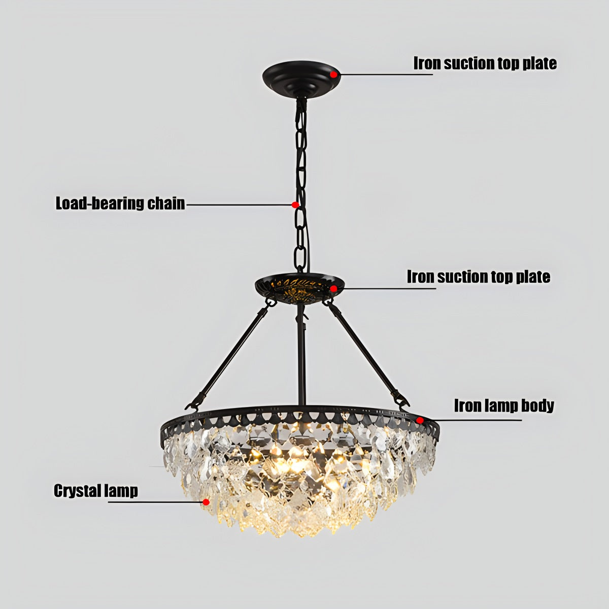 Crown Crystal Led Chandelier – Crystal detail 9