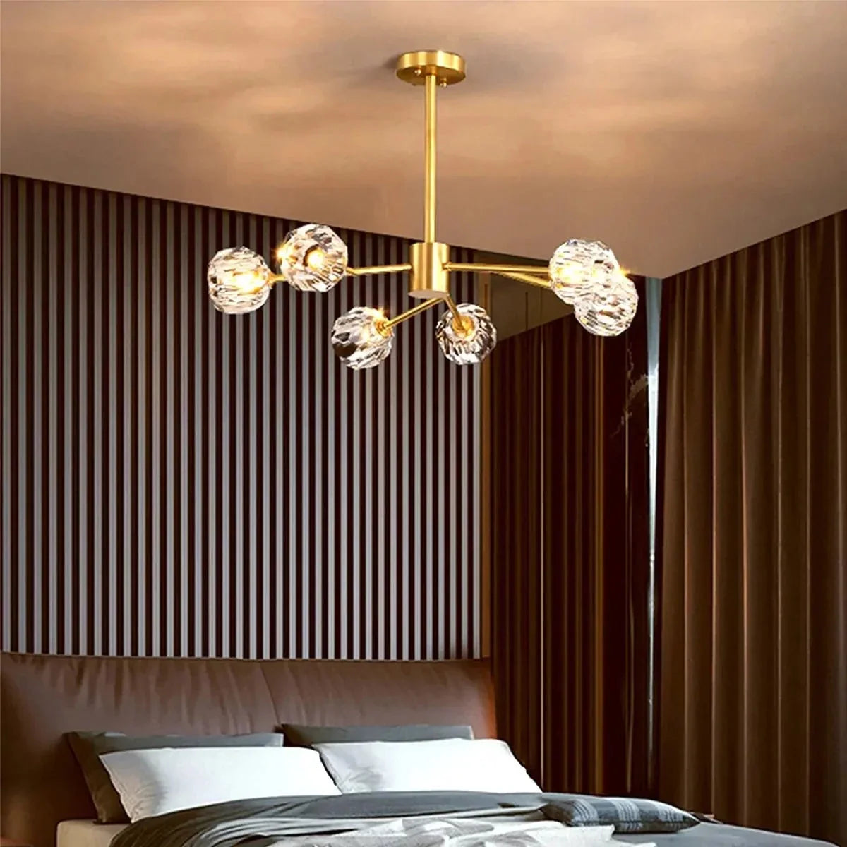 Crystal Ball Round Cluster Chandelier – Crystal detail 7