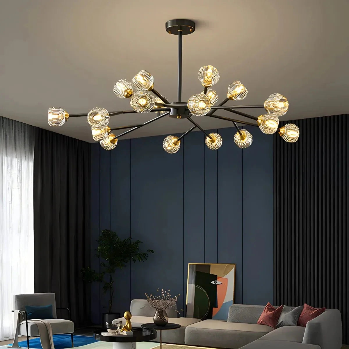 Crystal Ball Round Cluster Chandelier – Crystal detail 42