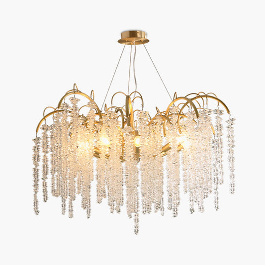 Crystal Tassel Chandelier for Living Room