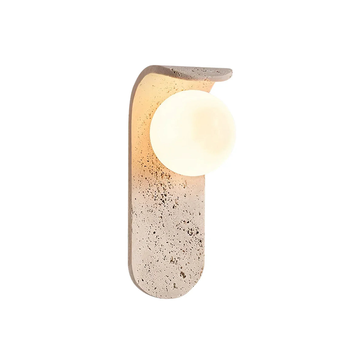 Curve Solis Travertine Wall Lamp – Travertine detail 11