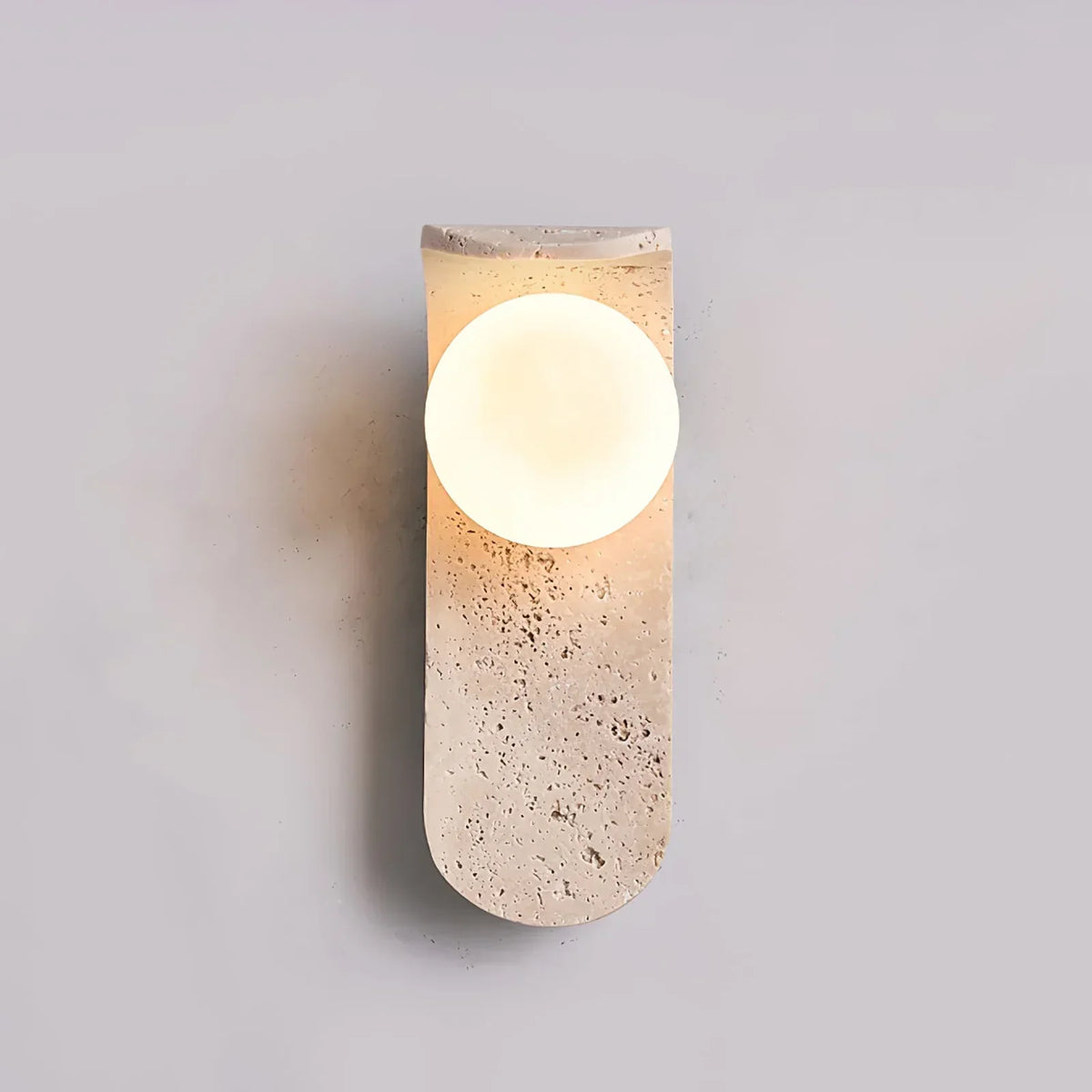 Curve Solis Travertine Wall Lamp – Travertine detail 9
