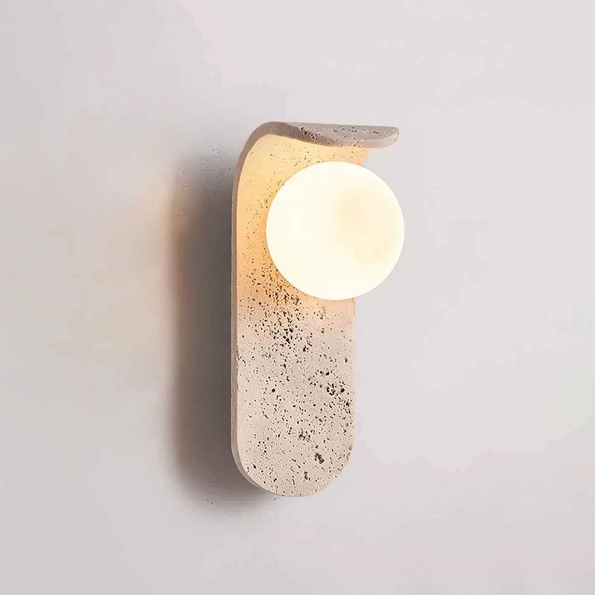 Curve Solis Travertine Wall Lamp – Travertine detail 8