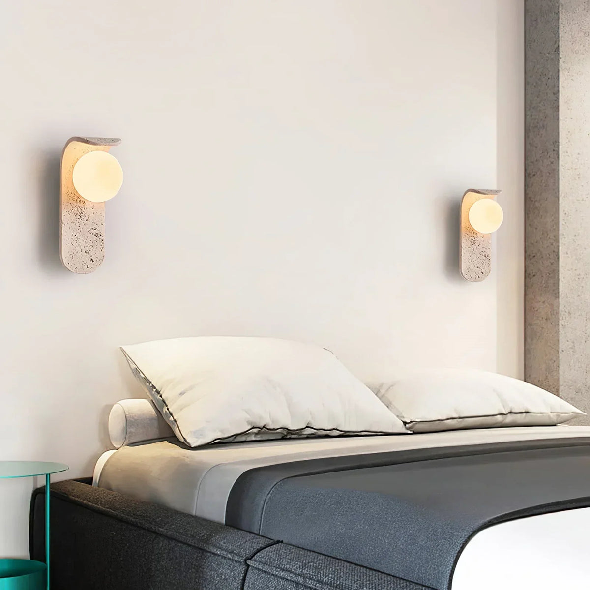 Curve Solis Travertine Wall Lamp – Travertine detail 6