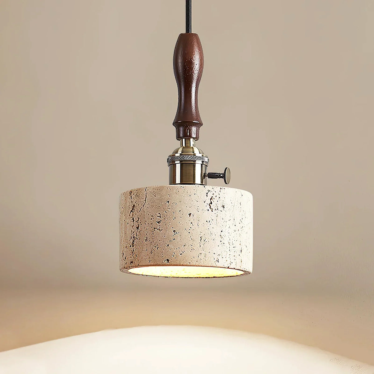 Cylinder Franciska Travertine Pendant Lamp – Travertine detail 17