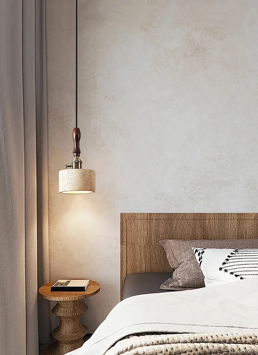 Cylinder Franciska Travertine Pendant Lamp – Travertine detail 14